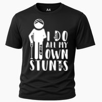 I Do All My Own Stunts Stick Figure Performance Shirt
