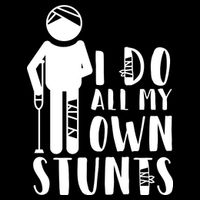 I Do All My Own Stunts Stick Figure Backpack