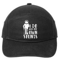 I Do All My Own Stunts Stick Figure 7-Panel Snapback Hat