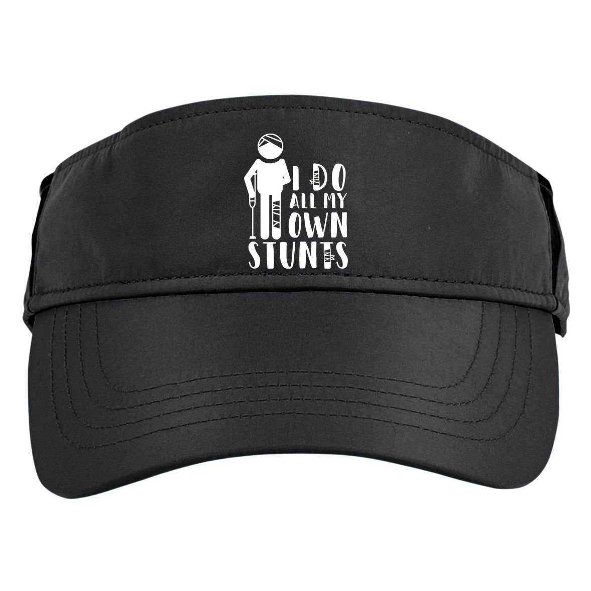 I Do All My Own Stunts Stick Figure Adult Drive Performance Visor