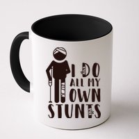 I Do All My Own Stunts Stick Figure Mug
