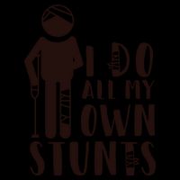 I Do All My Own Stunts Stick Figure 16oz Travel Tumbler