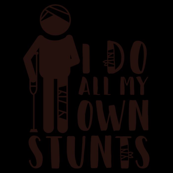 I Do All My Own Stunts Stick Figure 16oz Travel Tumbler