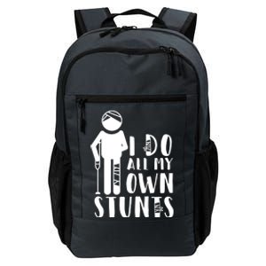 I Do All My Own Stunts Stick Figure Daily Commute Backpack