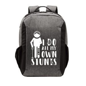 I Do All My Own Stunts Stick Figure Vector Backpack