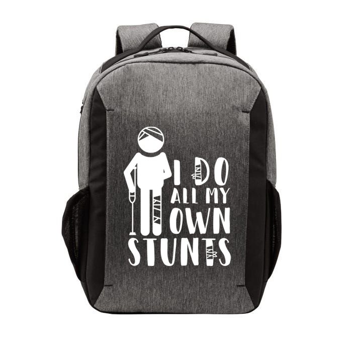 I Do All My Own Stunts Stick Figure Vector Backpack