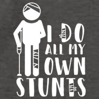 I Do All My Own Stunts Stick Figure Vector Backpack