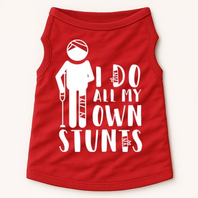 I Do All My Own Stunts Stick Figure Doggie Tank