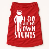 I Do All My Own Stunts Stick Figure Doggie Tank