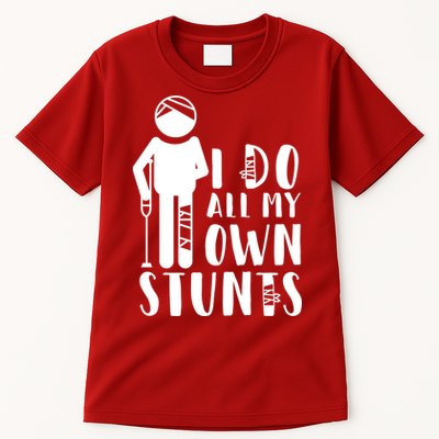 I Do All My Own Stunts Stick Figure Tall T-Shirt