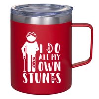 I Do All My Own Stunts Stick Figure 12oz Stainless Steel Coffee Mug