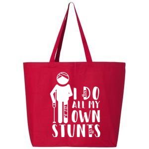 I Do All My Own Stunts Stick Figure 25L Jumbo Tote