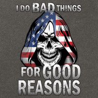 I Do Bad Things For Good Reasons Cotton Canvas Backpack