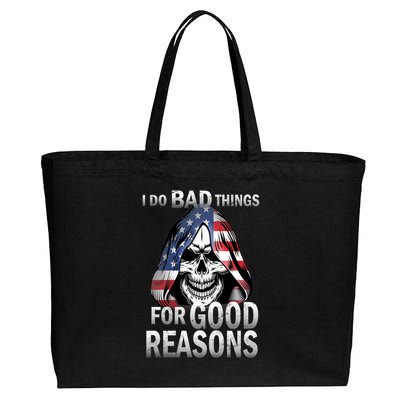 I Do Bad Things For Good Reasons Cotton Canvas Jumbo Tote