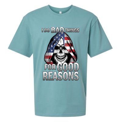 I Do Bad Things For Good Reasons Sueded Cloud Jersey T-Shirt