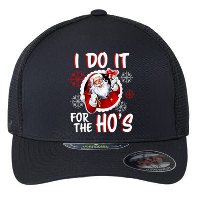 I Do It For the Ho's Funny Santa Claus Flexfit Unipanel Trucker Cap