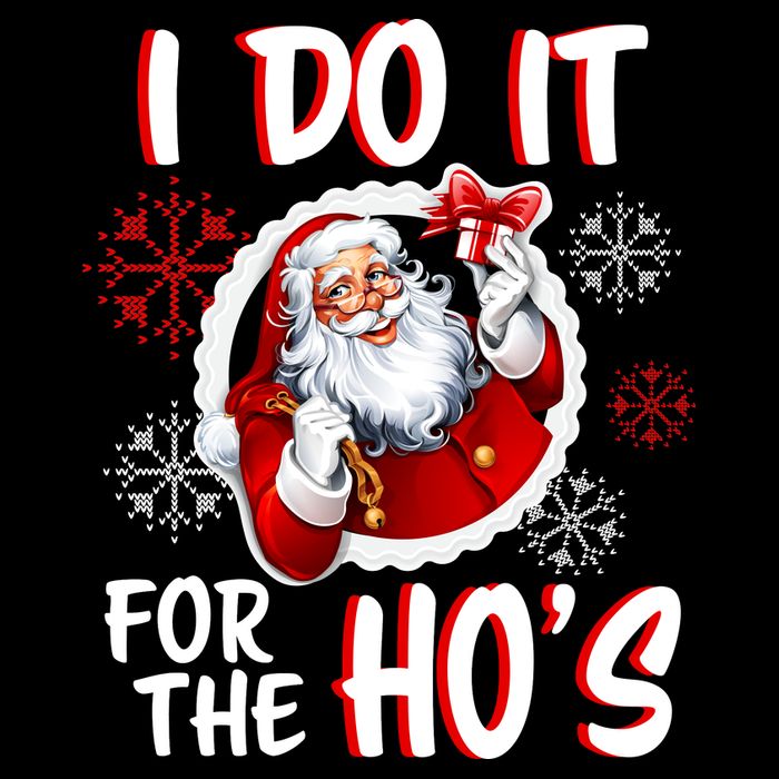 I Do It For the Ho's Funny Santa Claus Button