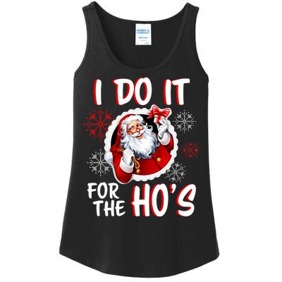 I Do It For the Ho's Funny Santa Claus Ladies Essential Tank