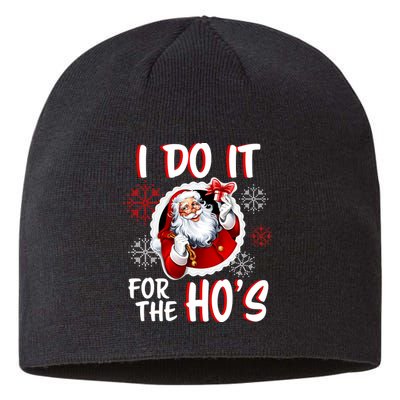 I Do It For the Ho's Funny Santa Claus Sustainable Beanie