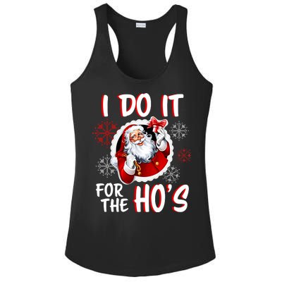 I Do It For the Ho's Funny Santa Claus Ladies PosiCharge Competitor Racerback Tank