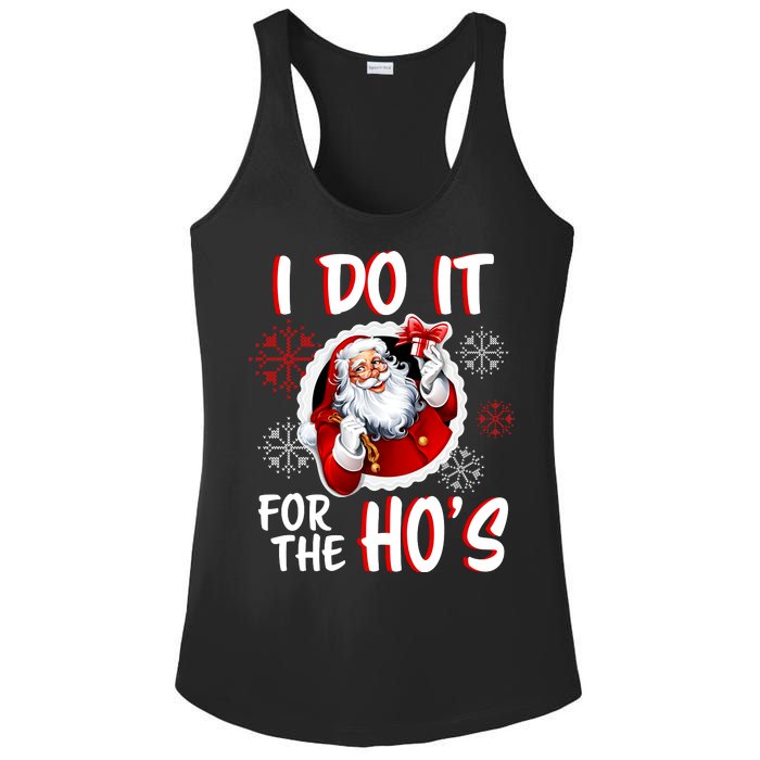 I Do It For the Ho's Funny Santa Claus Ladies PosiCharge Competitor Racerback Tank