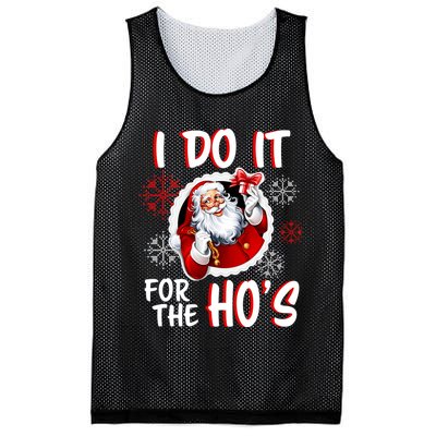 I Do It For the Ho's Funny Santa Claus Mesh Reversible Basketball Jersey Tank