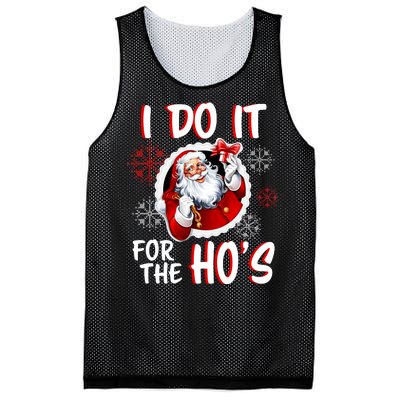 I Do It For the Ho's Funny Santa Claus Mesh Reversible Basketball Jersey Tank