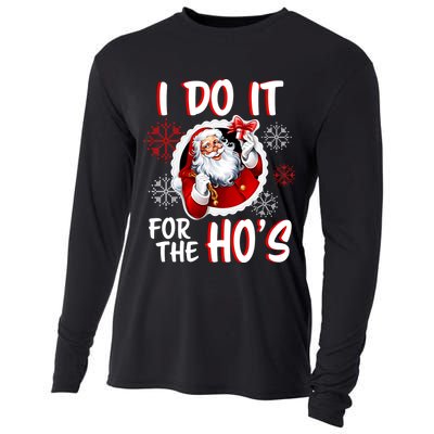 I Do It For the Ho's Funny Santa Claus Cooling Performance Long Sleeve Crew