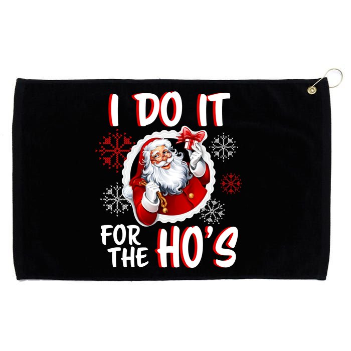 I Do It For the Ho's Funny Santa Claus Grommeted Golf Towel