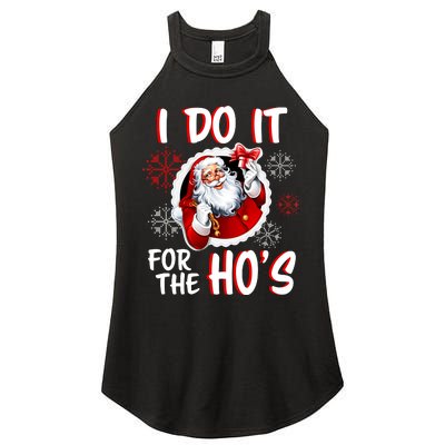 I Do It For the Ho's Funny Santa Claus Women's Perfect Tri Rocker Tank