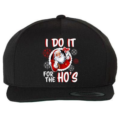 I Do It For the Ho's Funny Santa Claus Wool Snapback Cap