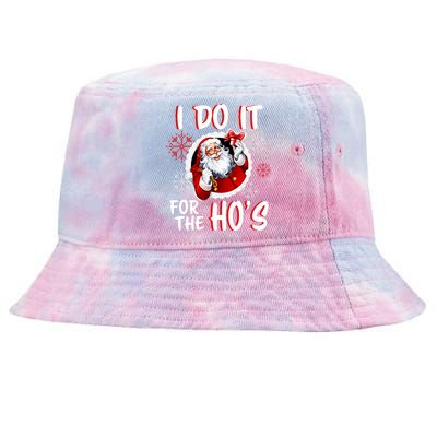 I Do It For the Ho's Funny Santa Claus Tie-Dyed Bucket Hat