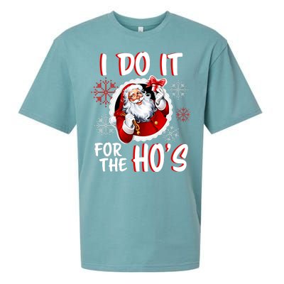 I Do It For the Ho's Funny Santa Claus Sueded Cloud Jersey T-Shirt