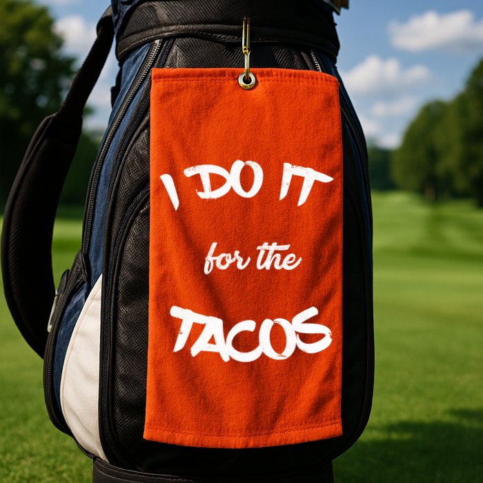 I Do It For The Tacos Funny Golf Towel