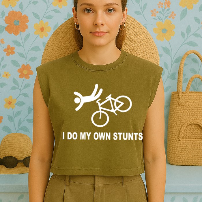 I Do My Own Stunts Garment-Dyed Women's Muscle Tee