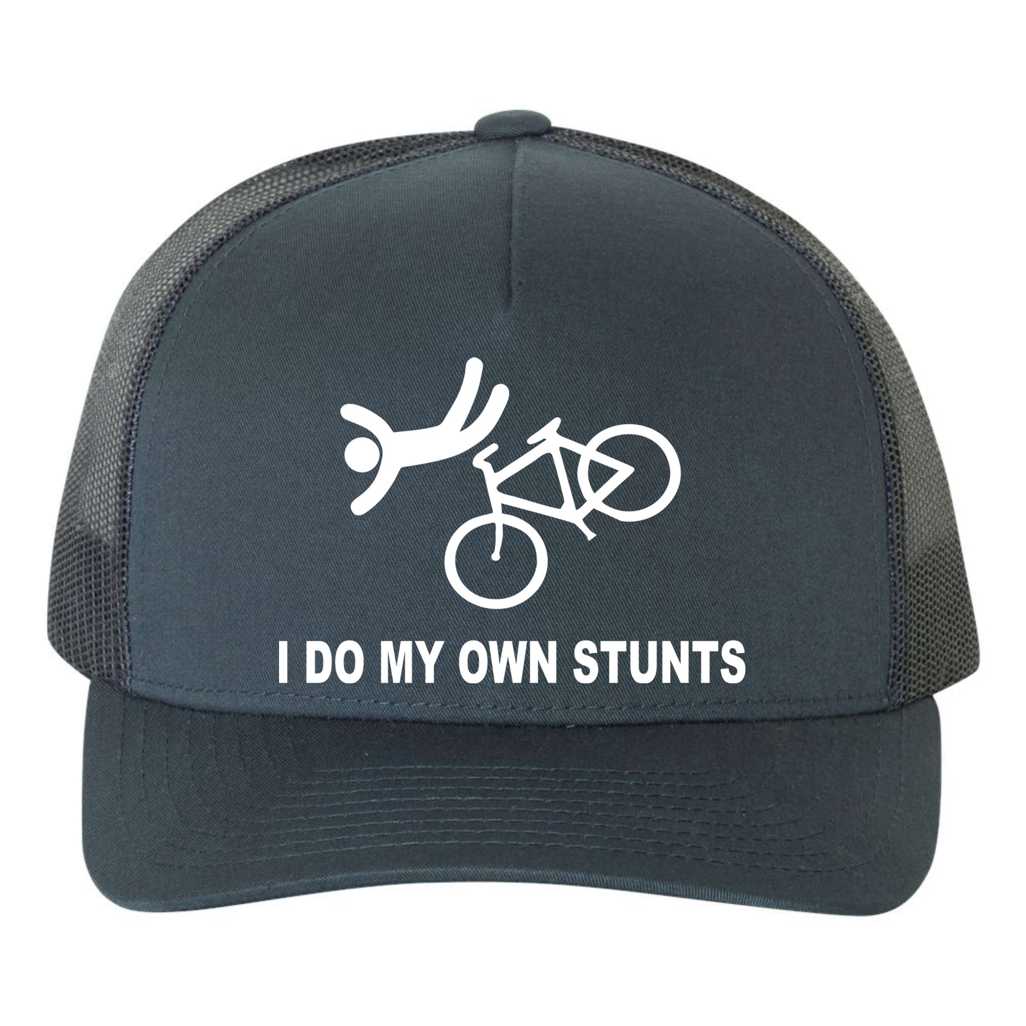 I Do My Own Stunts Yupoong Adult 5-Panel Trucker Hat