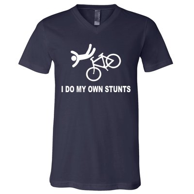 I Do My Own Stunts V-Neck T-Shirt