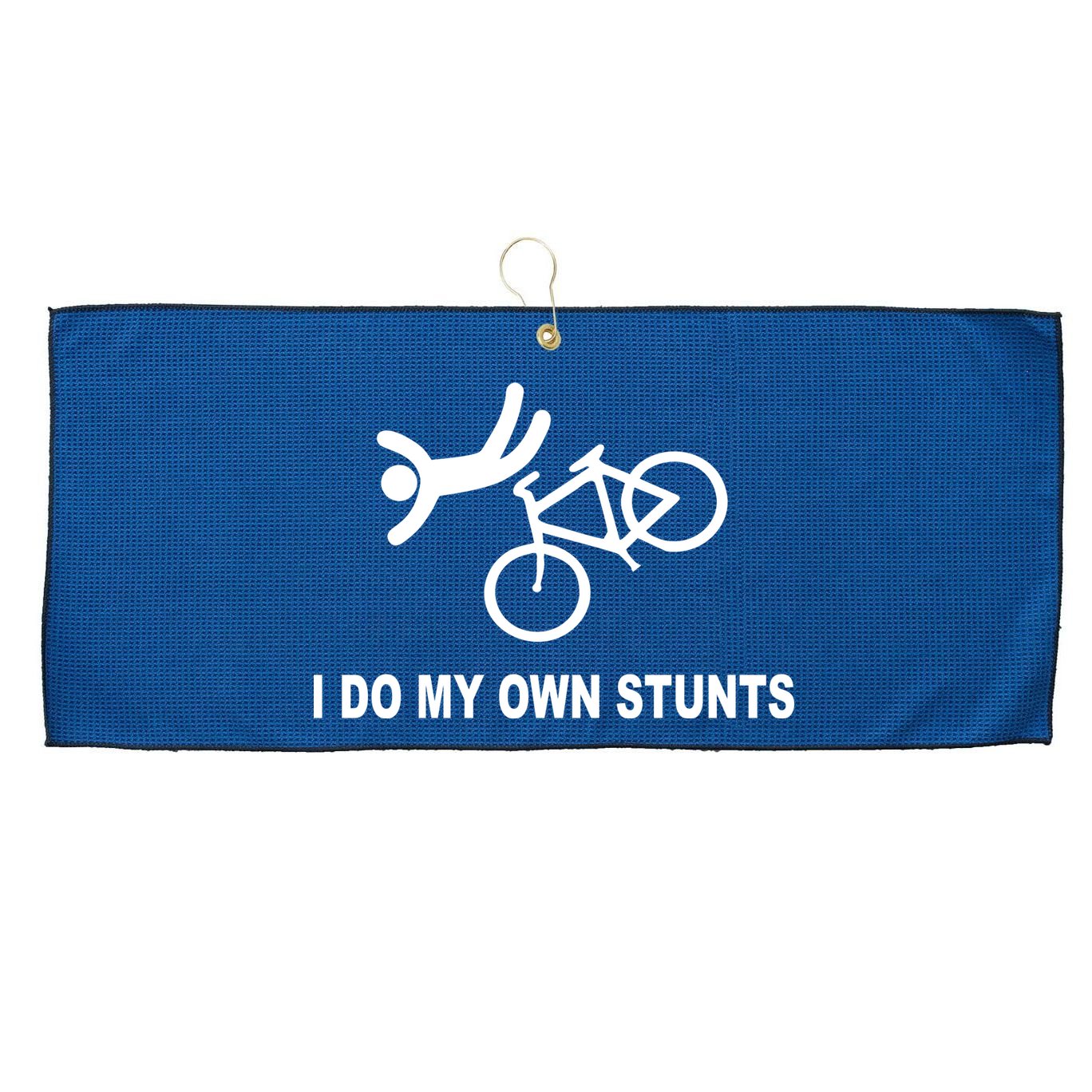 I Do My Own Stunts Large Microfiber Waffle Golf Towel