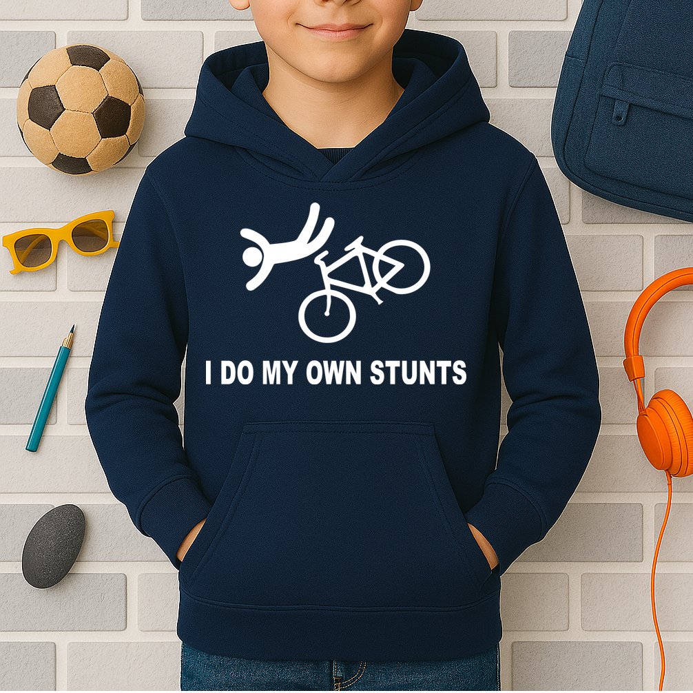 I Do My Own Stunts Kids Hoodie
