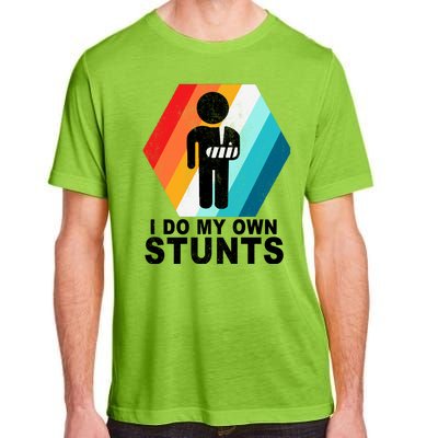 I Do My Own Stunts Retro Funny Meme Adult ChromaSoft Performance T-Shirt