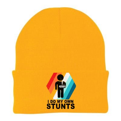 I Do My Own Stunts Retro Funny Meme Knit Cap Winter Beanie