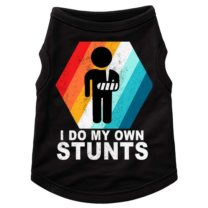 I Do My Own Stunts Retro Funny Meme Doggie Tank