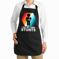 I Do My Own Stunts Retro Funny Meme Apron