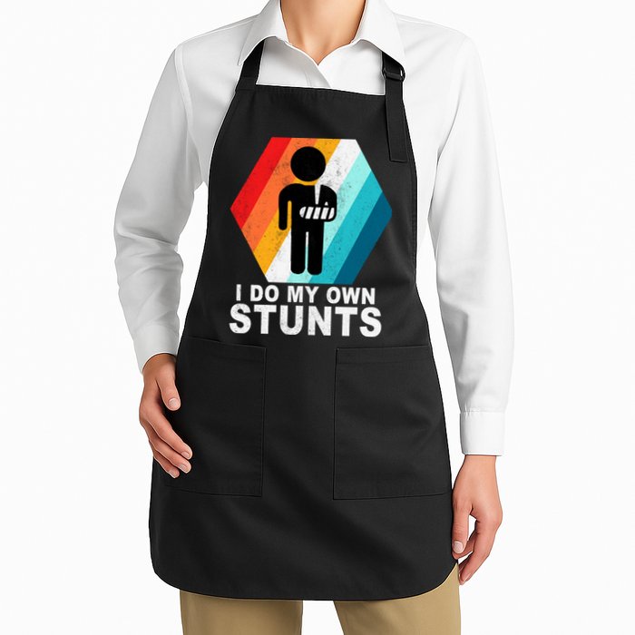 I Do My Own Stunts Retro Funny Meme Apron