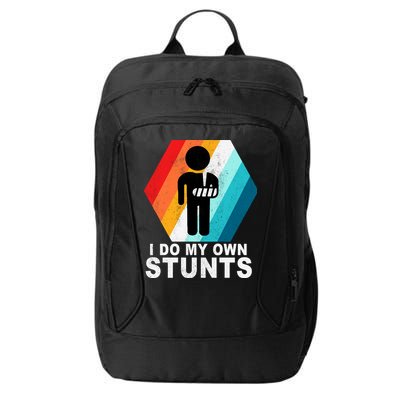 I Do My Own Stunts Retro Funny Meme City Backpack