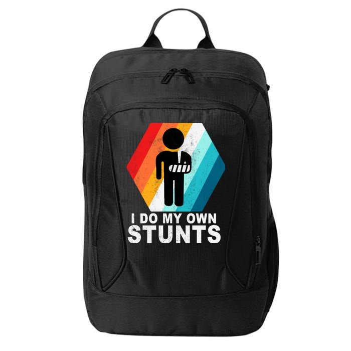 I Do My Own Stunts Retro Funny Meme City Backpack
