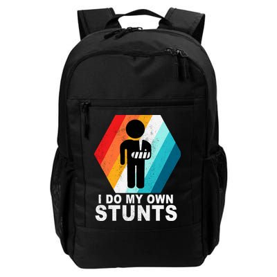 I Do My Own Stunts Retro Funny Meme Daily Commute Backpack