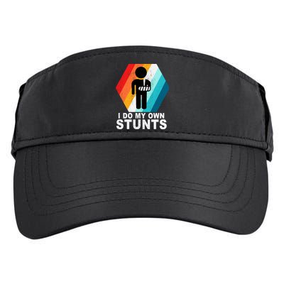 I Do My Own Stunts Retro Funny Meme Adult Drive Performance Visor