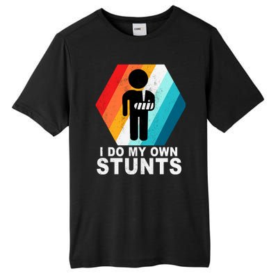 I Do My Own Stunts Retro Funny Meme Tall Fusion ChromaSoft Performance T-Shirt