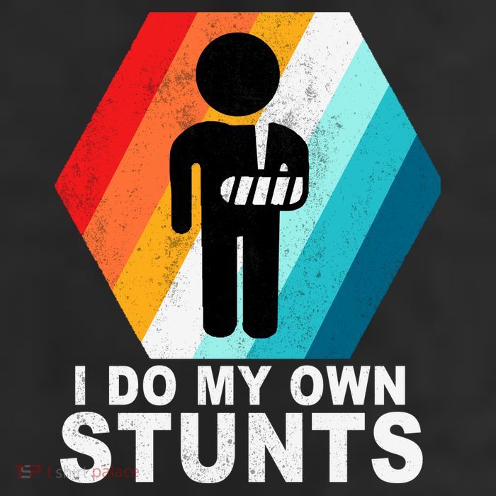 I Do My Own Stunts Retro Funny Meme 11oz C Handle Ceramic Mug